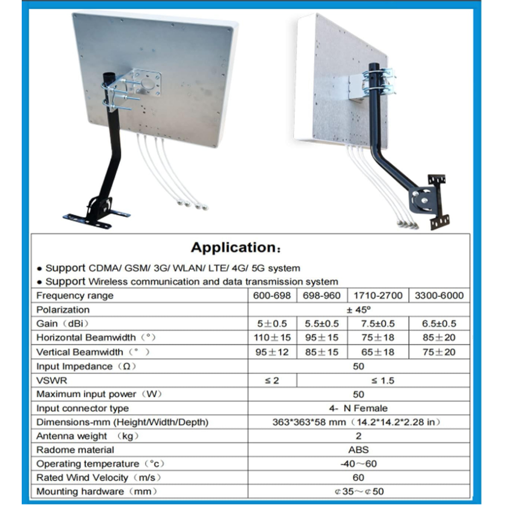 5G WiFi 4G LTE 4x4 MIMO Antenn - огляд і ціна Lte Antenna Mimo 4X4 Outdoor