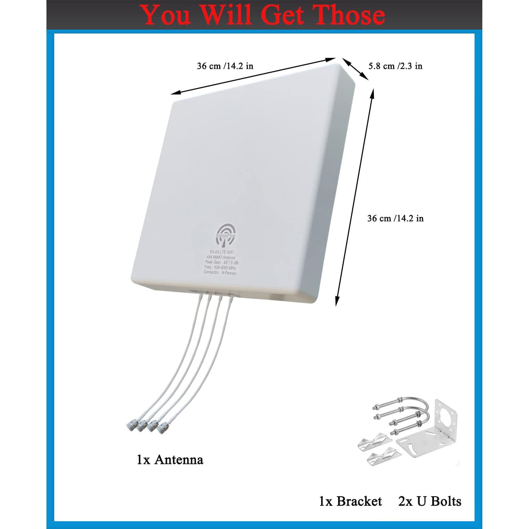 5G WiFi 4G LTE 4x4 MIMO Antenn - огляд і ціна Lte Antenna Mimo 4X4 Outdoor