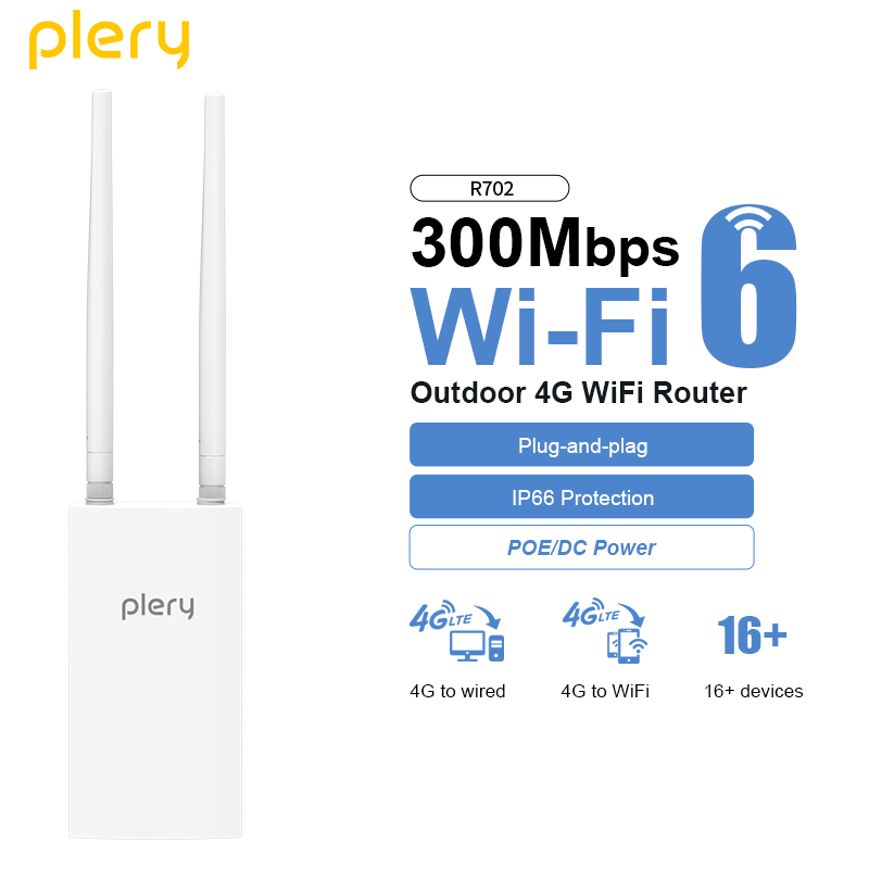 Plery 300Mbps+1200Mbps Outdoor - огляд і ціна 4G Lte Router Outdoor Waterproof