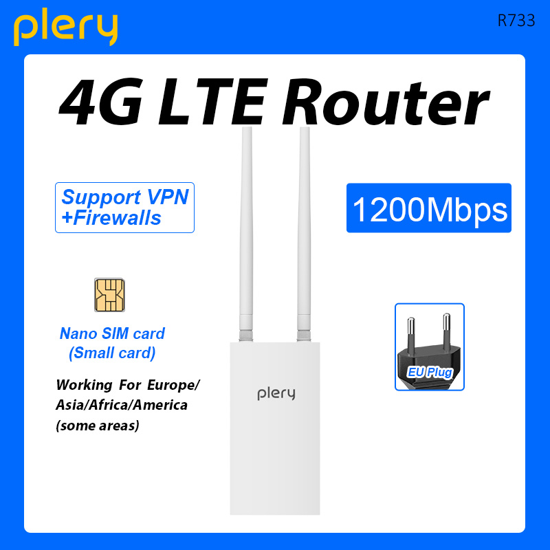 PLERY 1200Mbps Outdoor WIFI 4G - огляд і ціна 4G Router With Poe Wan