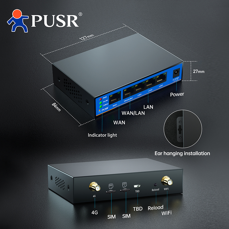 PUSR 4G LTE Industrial Router  - огляд і ціна 4G Router Dual Sim Failover